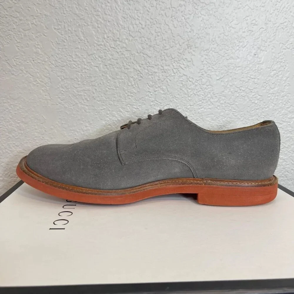 Mark McNairy New Amsterdam Derby Grey Suede Shoes Men's 11 US‎ Made in England
